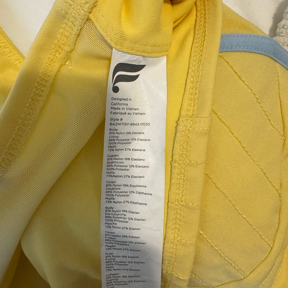 Fabletics Yellow Sports Bra - Picture 5 of 5